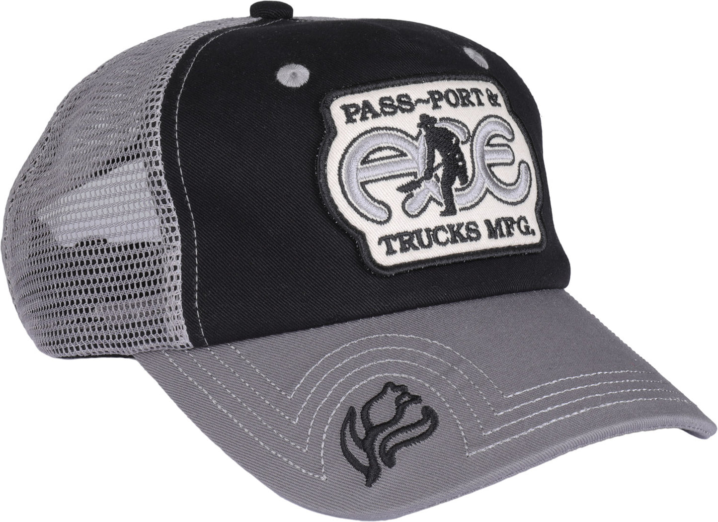 Ace x Passport Packers Trucker Cap - Black/Steel