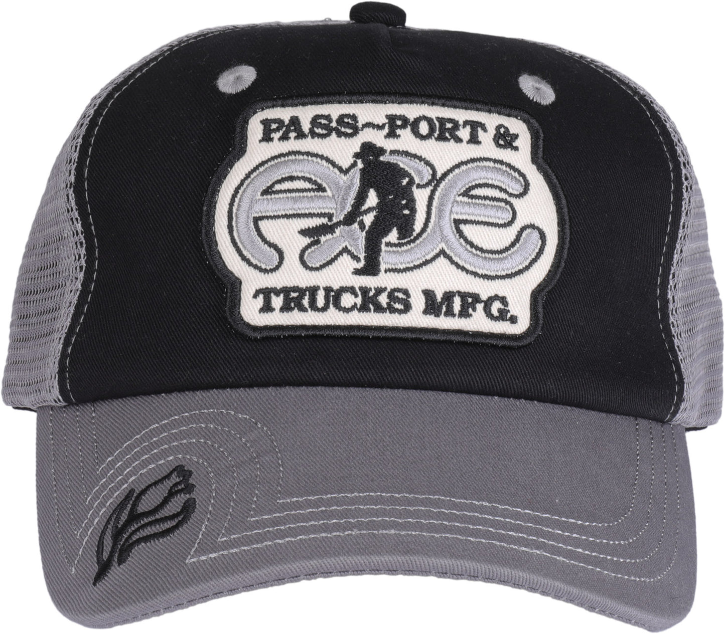 Ace x Passport Packers Trucker Cap - Black/Steel