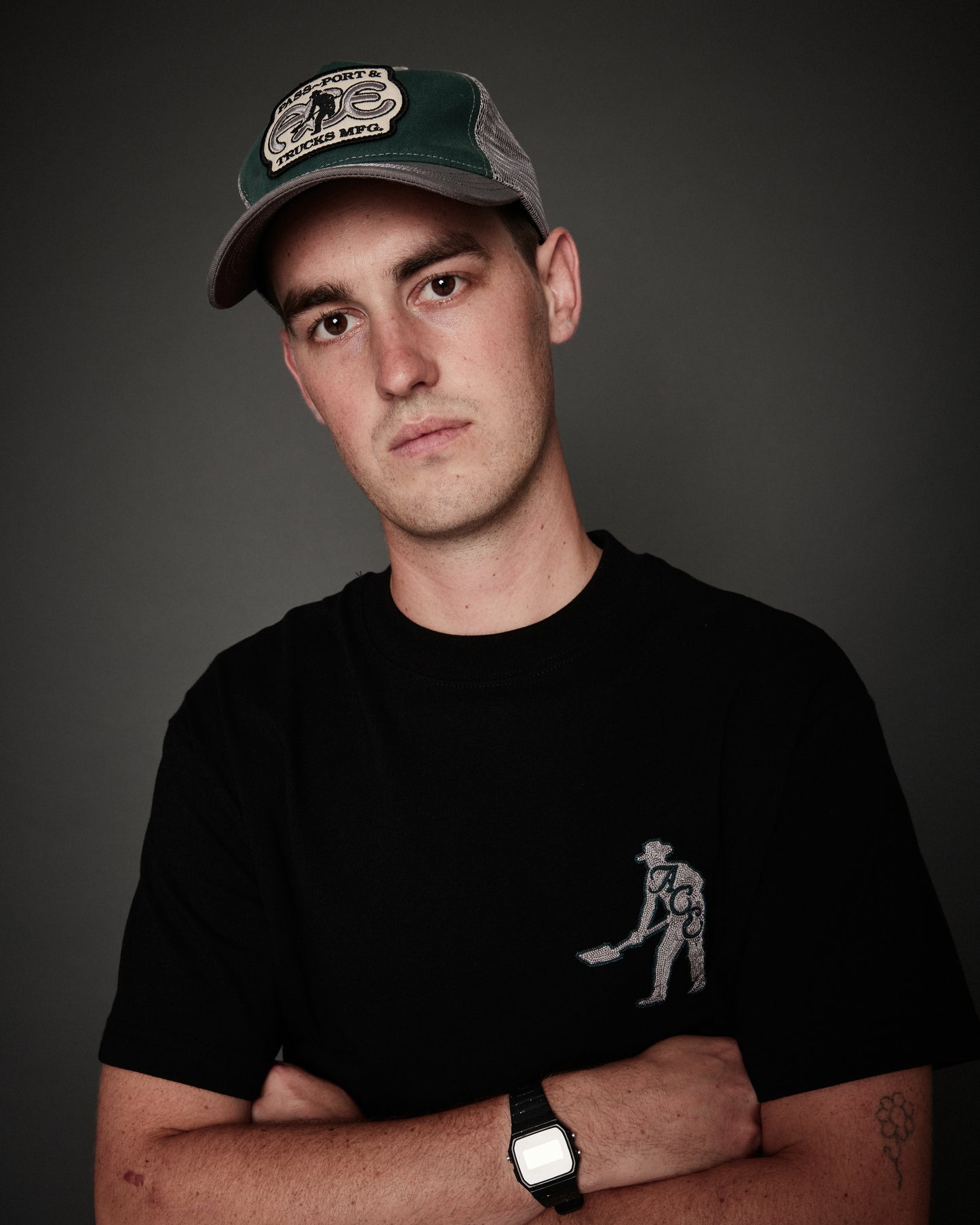 Ace x Passport & Spade SS Tee - Black (Embroidered)