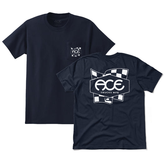 Ace Speedway SS Pocket Tee - Navy
