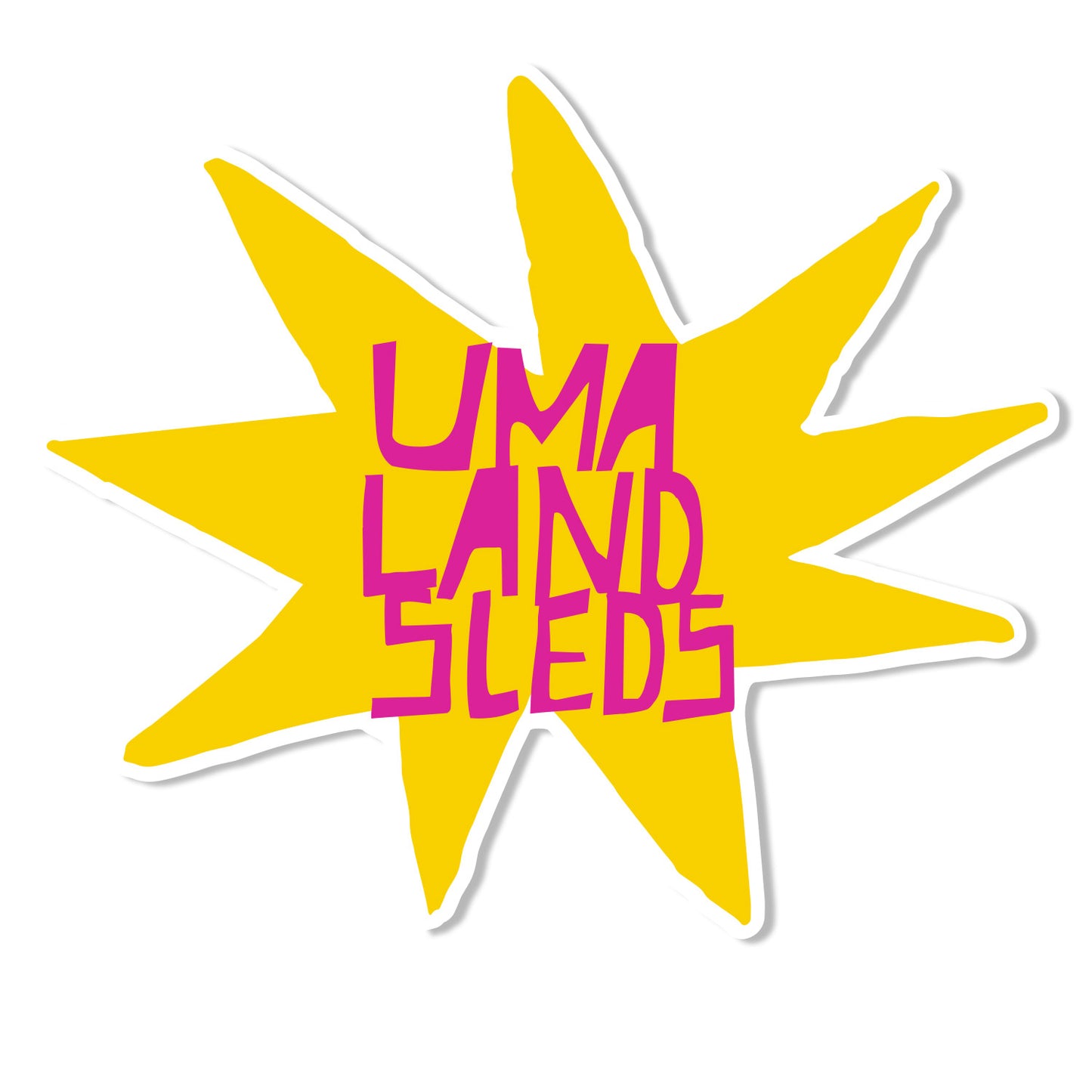 Uma Burst Big Sticker 6" - Yellow