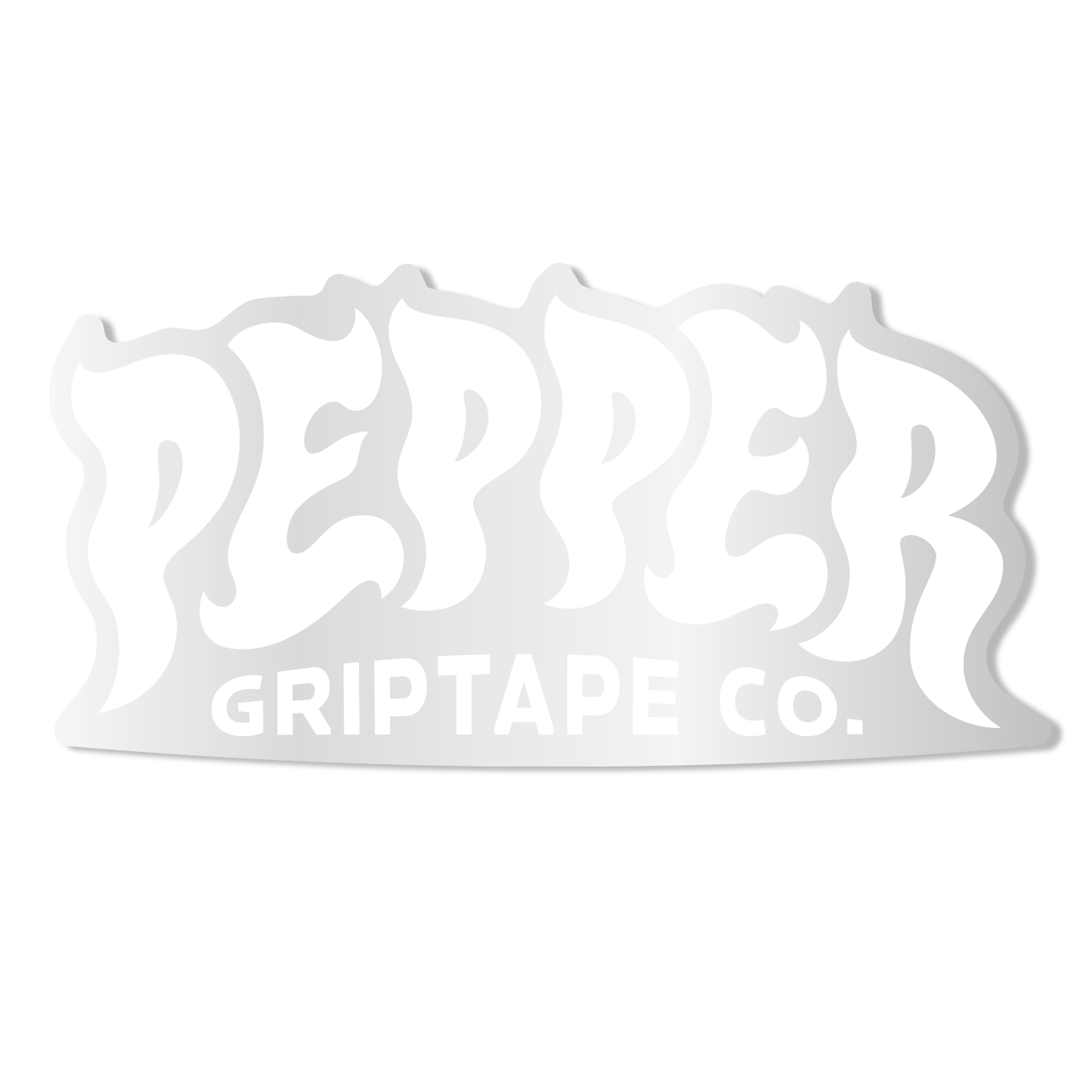 Pepper 5" White Logo Sticker