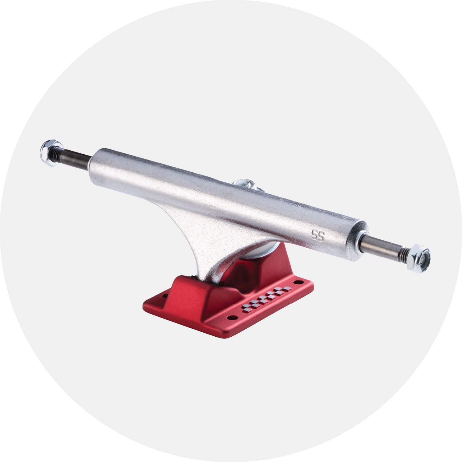 Ace Classic Skateboard Truck Red / Polished Silver