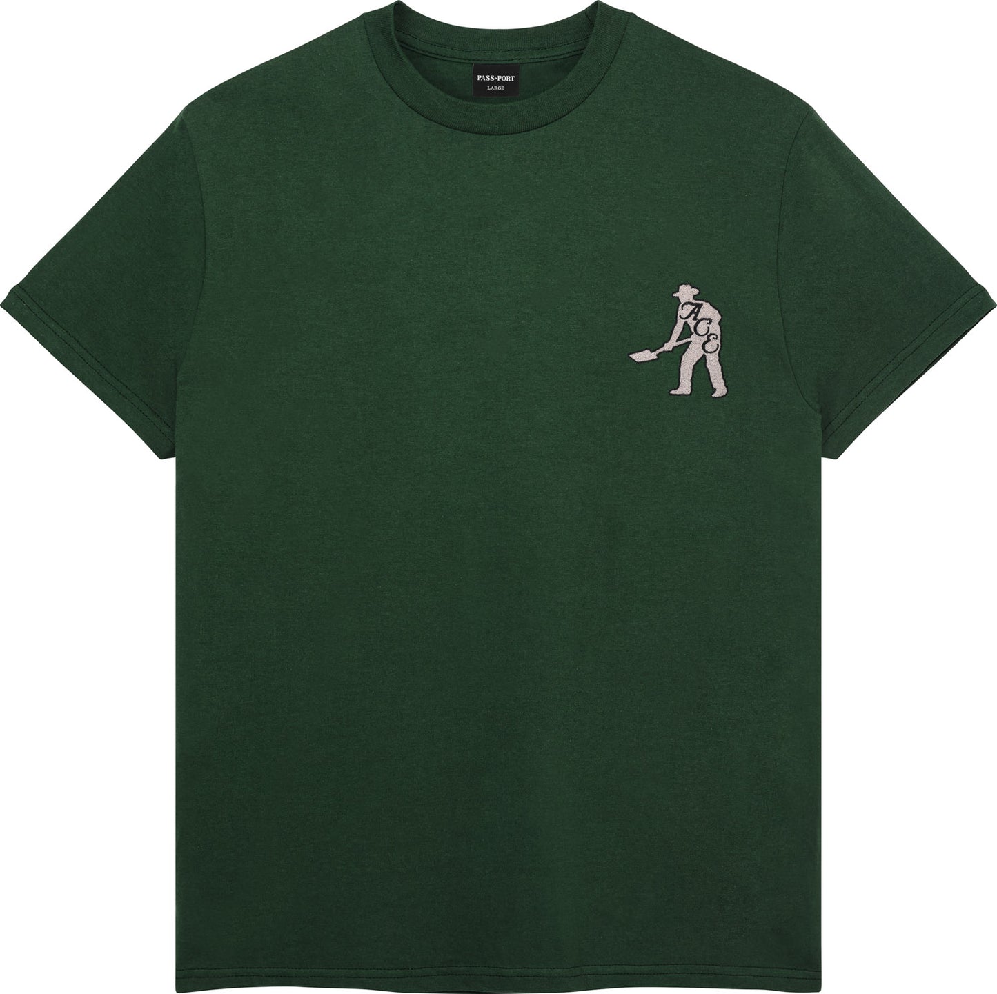 Ace x Passport & Spade SS Tee - Green (Embroidered)