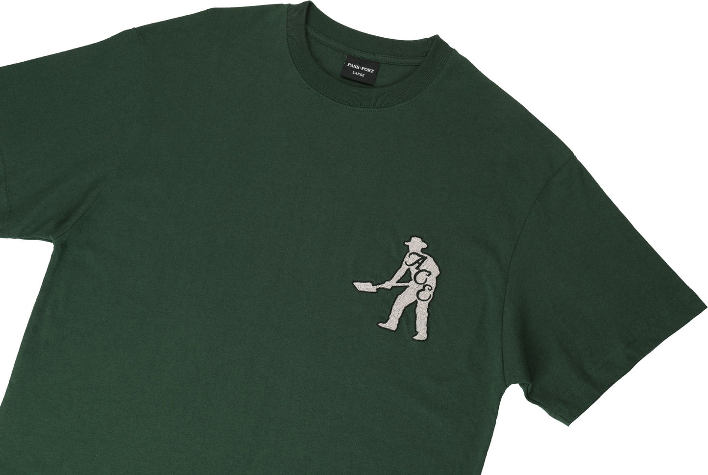 Ace x Passport & Spade SS Tee - Green (Embroidered)