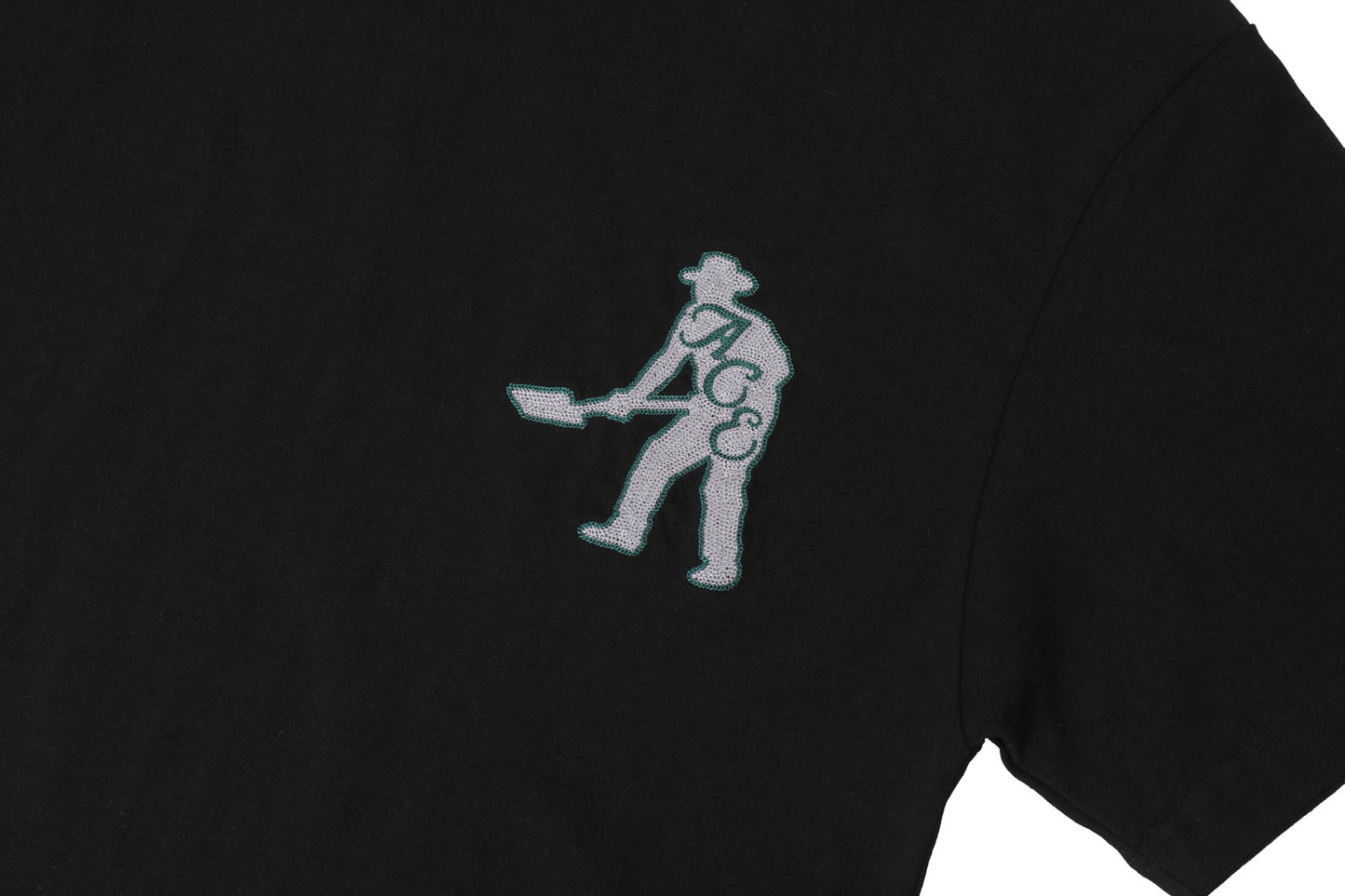 Ace x Passport & Spade SS Tee - Black (Embroidered)