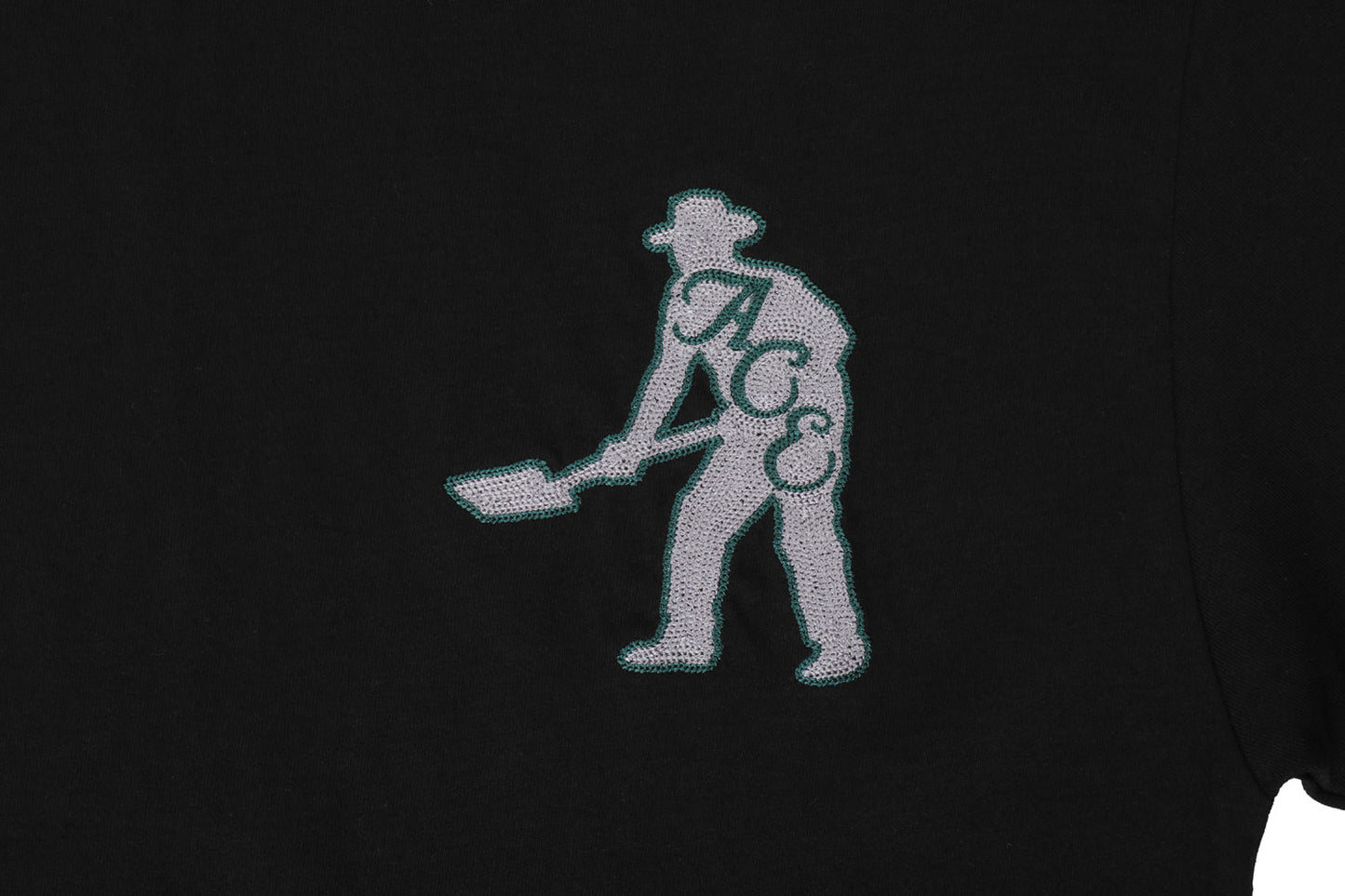 Ace x Passport & Spade SS Tee - Black (Embroidered)