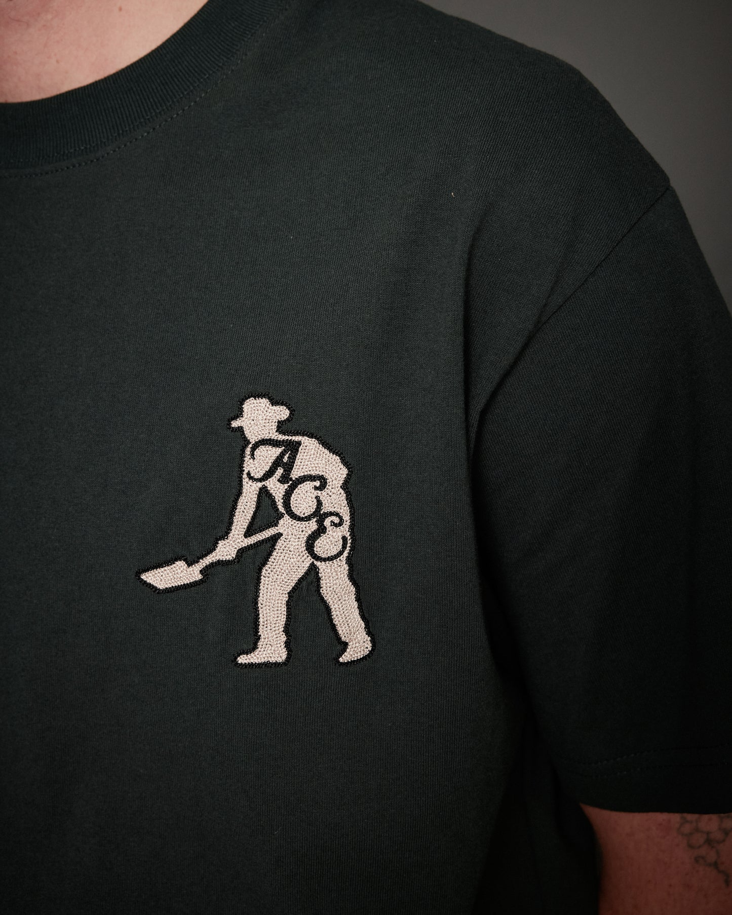 Ace x Passport & Spade SS Tee - Green (Embroidered)