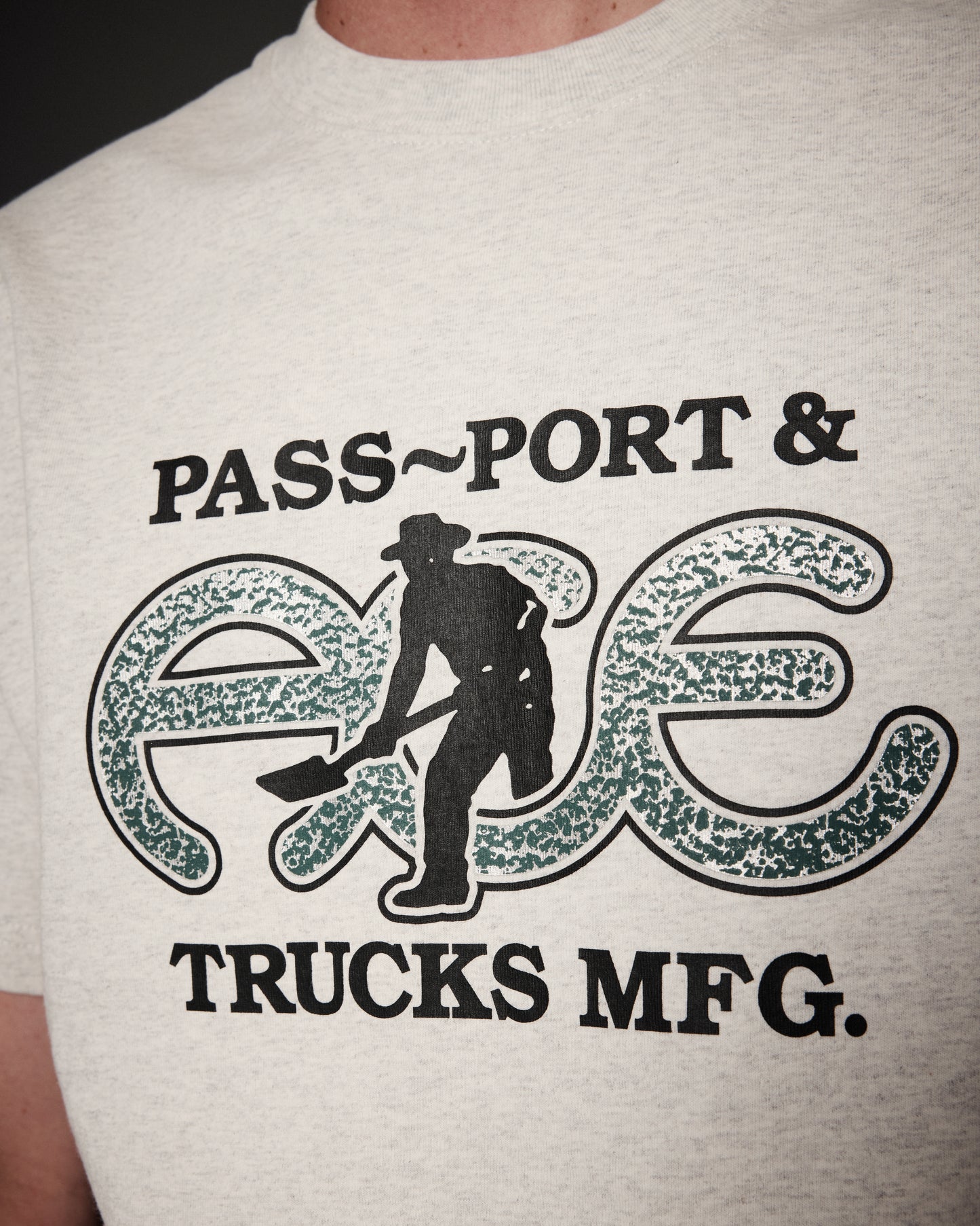 Ace x Passport Hammertone Tee - Ash