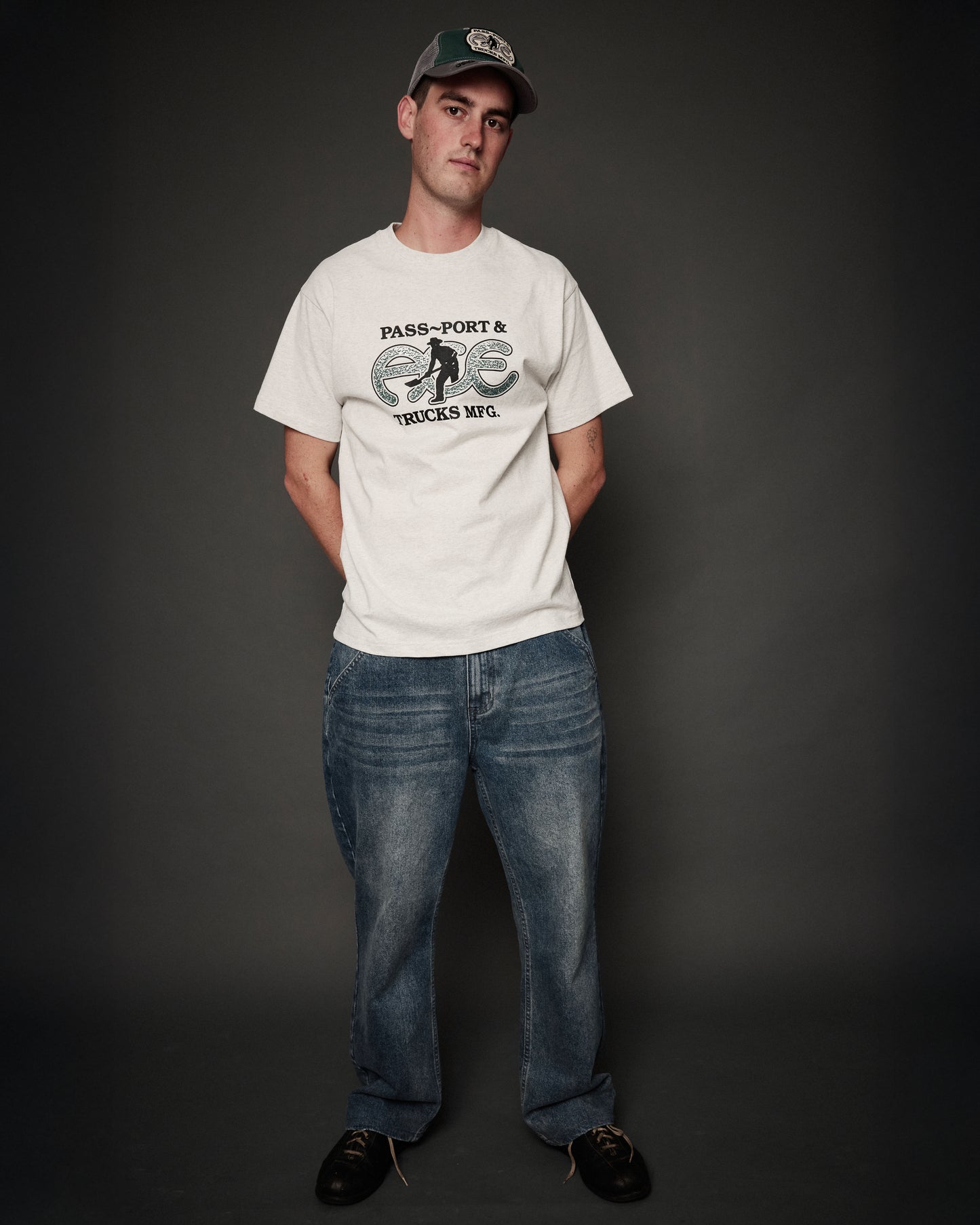 Ace x Passport Hammertone Tee - Ash