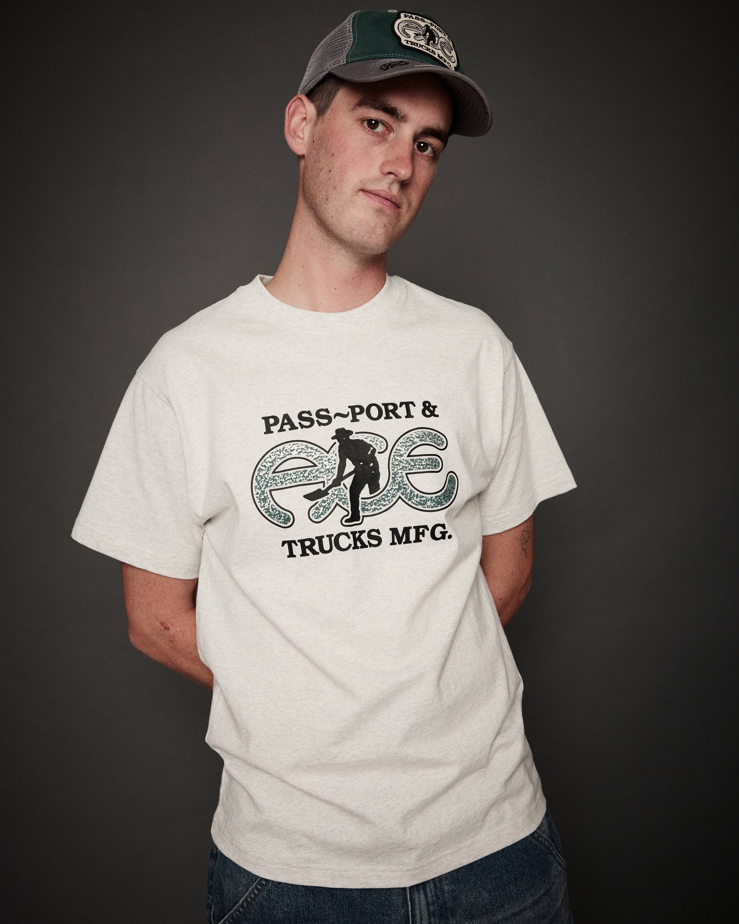 Ace x Passport Hammertone Tee - Ash