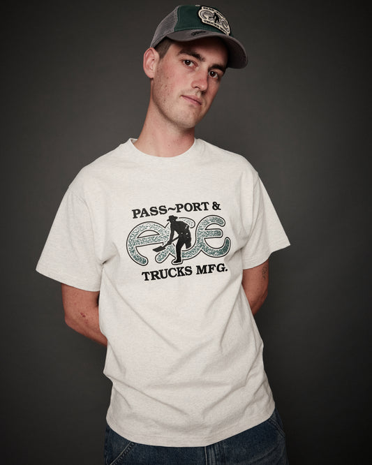 Ace x Passport Hammertone Tee - Ash