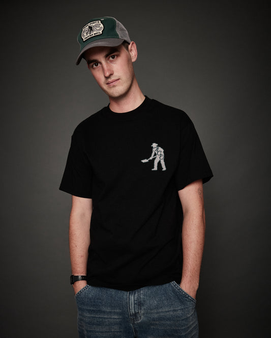 Ace x Passport & Spade SS Tee - Black (Embroidered)