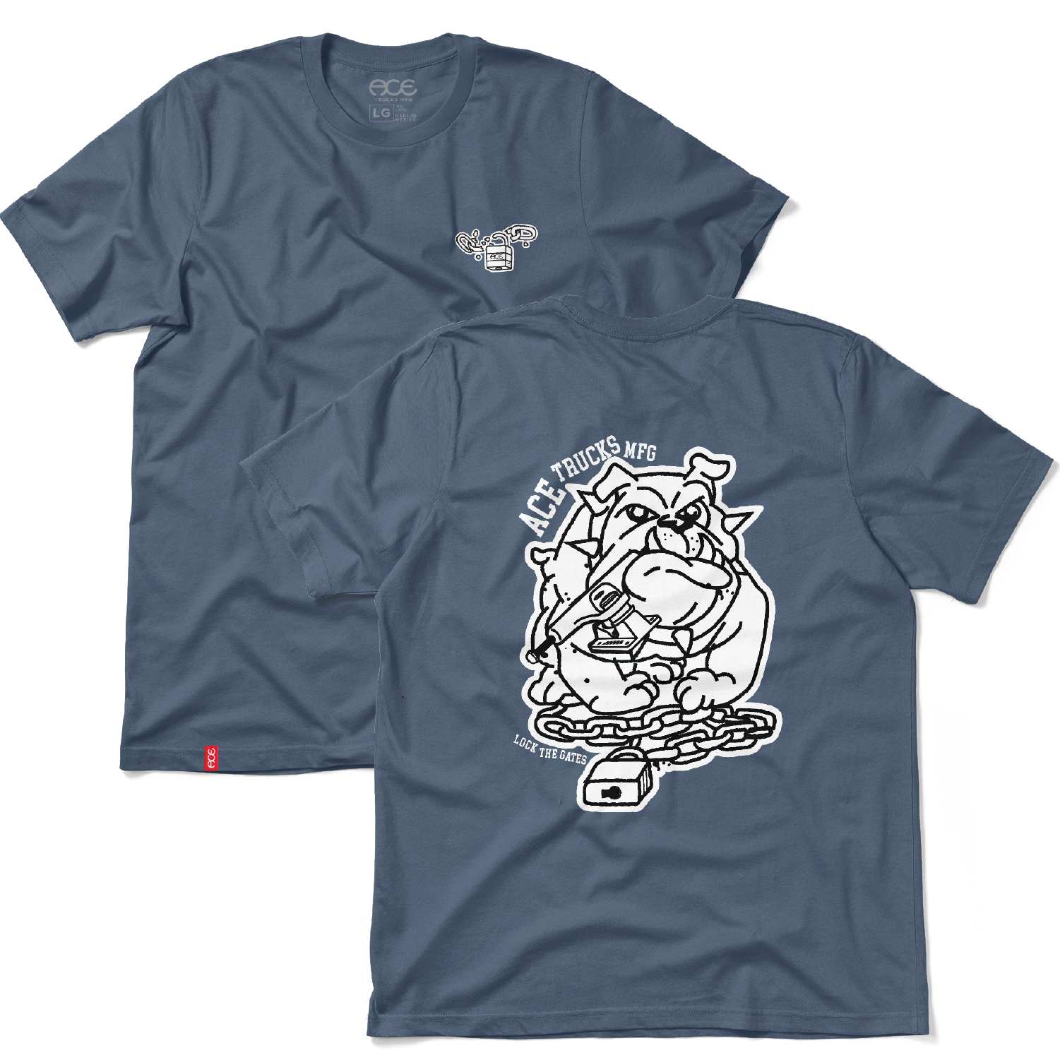 Ace Bulldawg SS Tee - Slate Blue