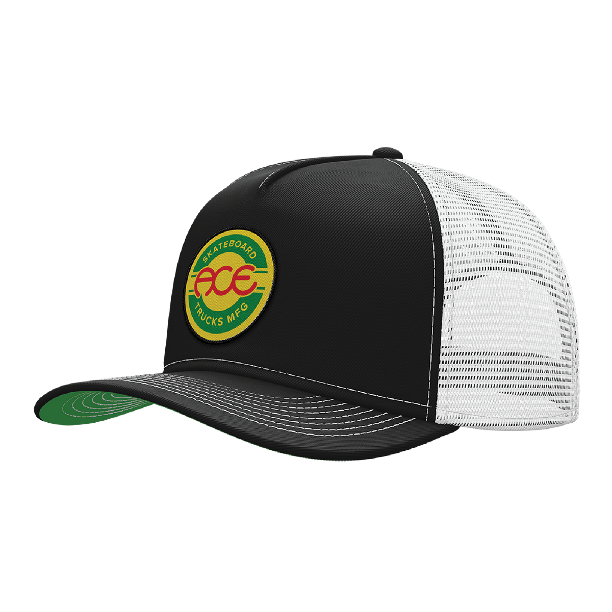 Ace Rasta Seal Trucker Hat - Black