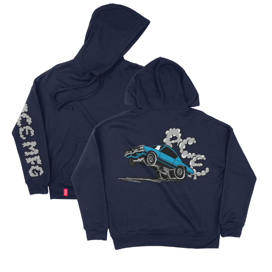 Ace Burnout Hoodie - Navy