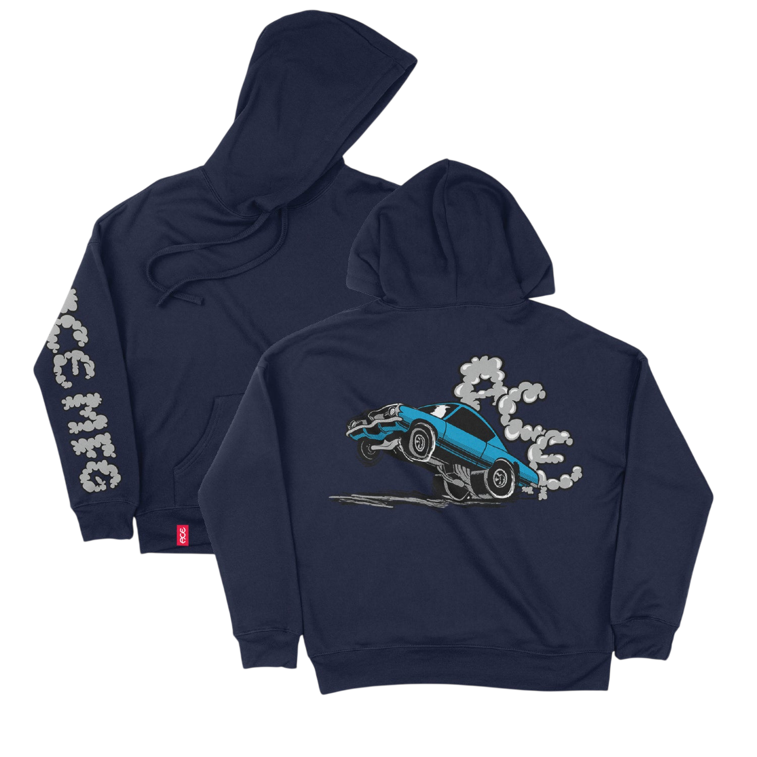 Ace Burnout Hoodie - Navy