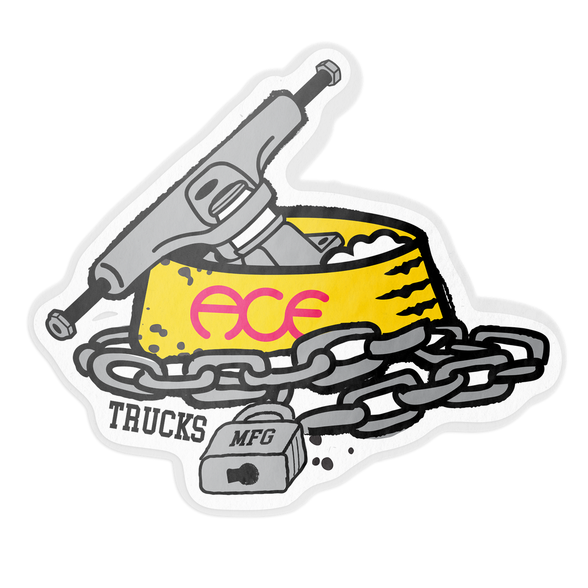 Ace Dawg Bowl Sticker 3"