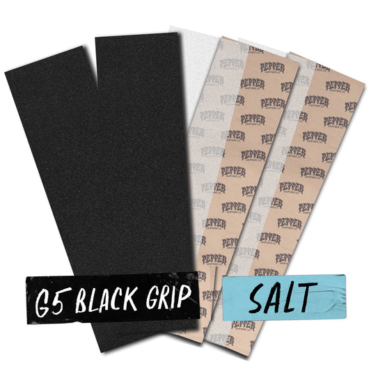 Pepper Sampler 4 Pack - Black (x2) - Salt (Clear) (x2)