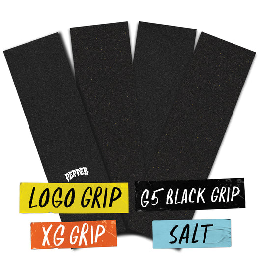 Pepper Sampler 4 Pack - Logo - Black - XG - Salt (clear)