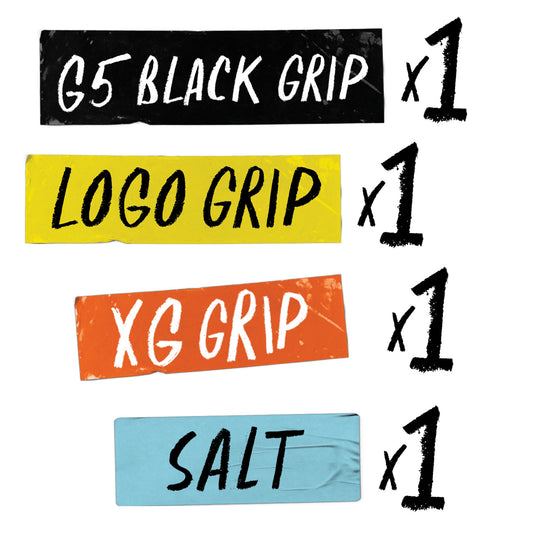 Pepper Sampler 4 Pack - Logo - Black - XG - Salt (clear)