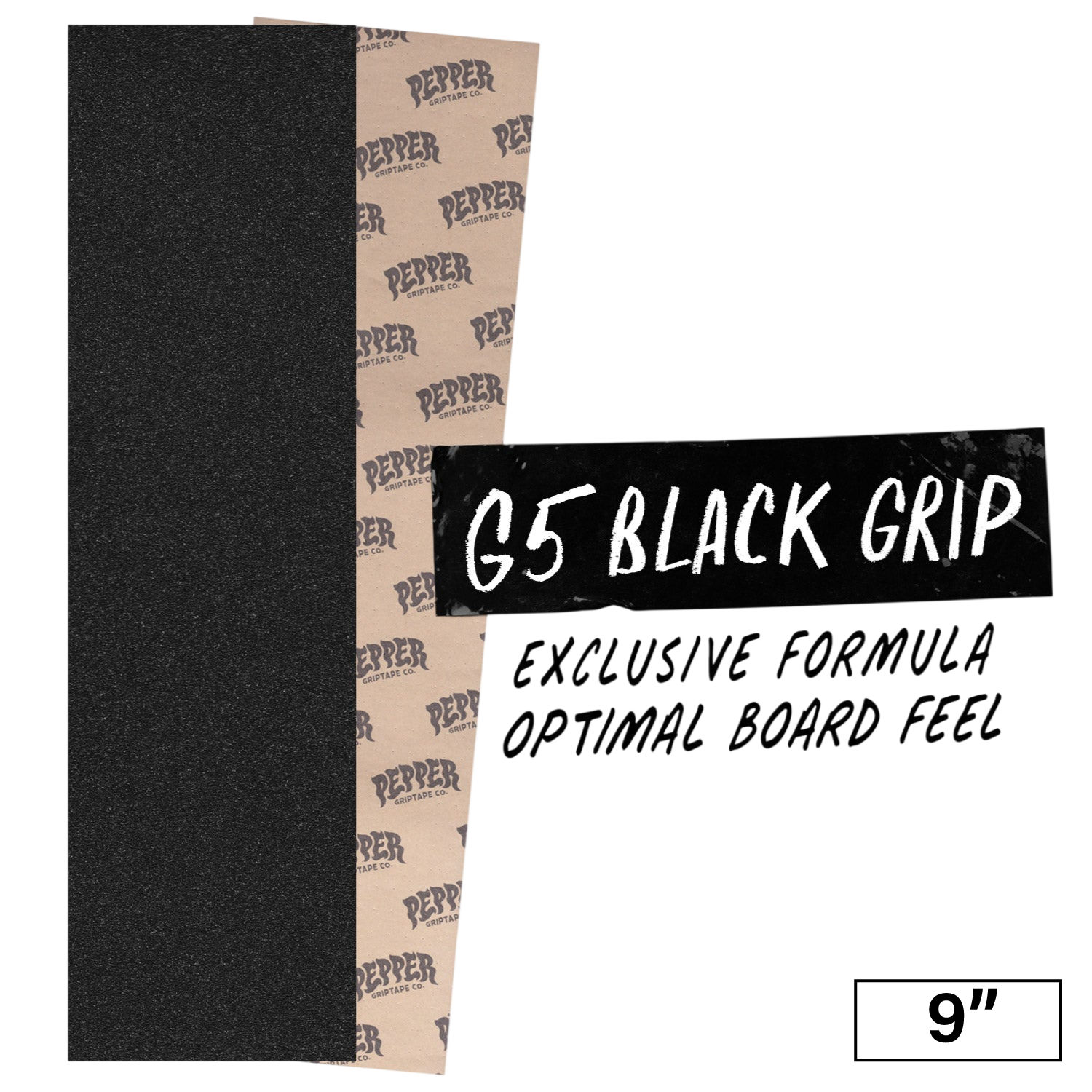 Pepper G5 Black Griptape 9"